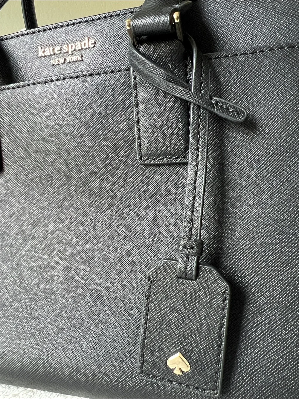 kate spade black saffiano leather satchel
